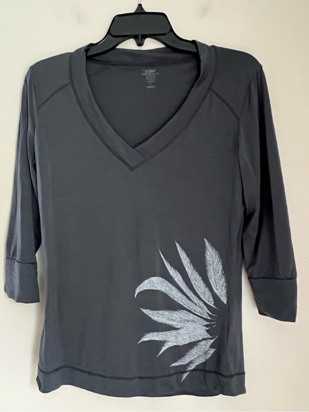 ICEBREAKER Pure Merino 150 Super Fine Ultra Lite Grey V Neck T-Shirt Women’s XS